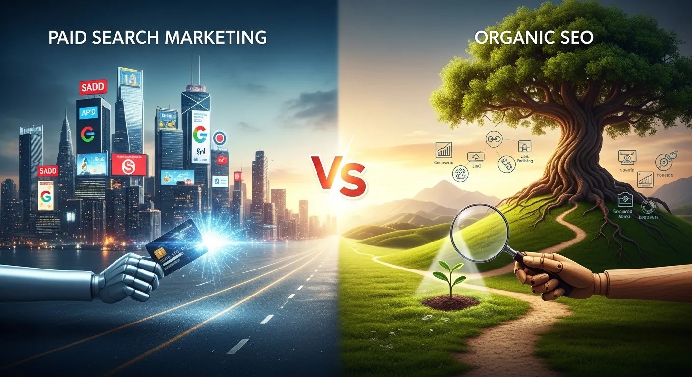 Paid Search Marketing vs Organic SEO