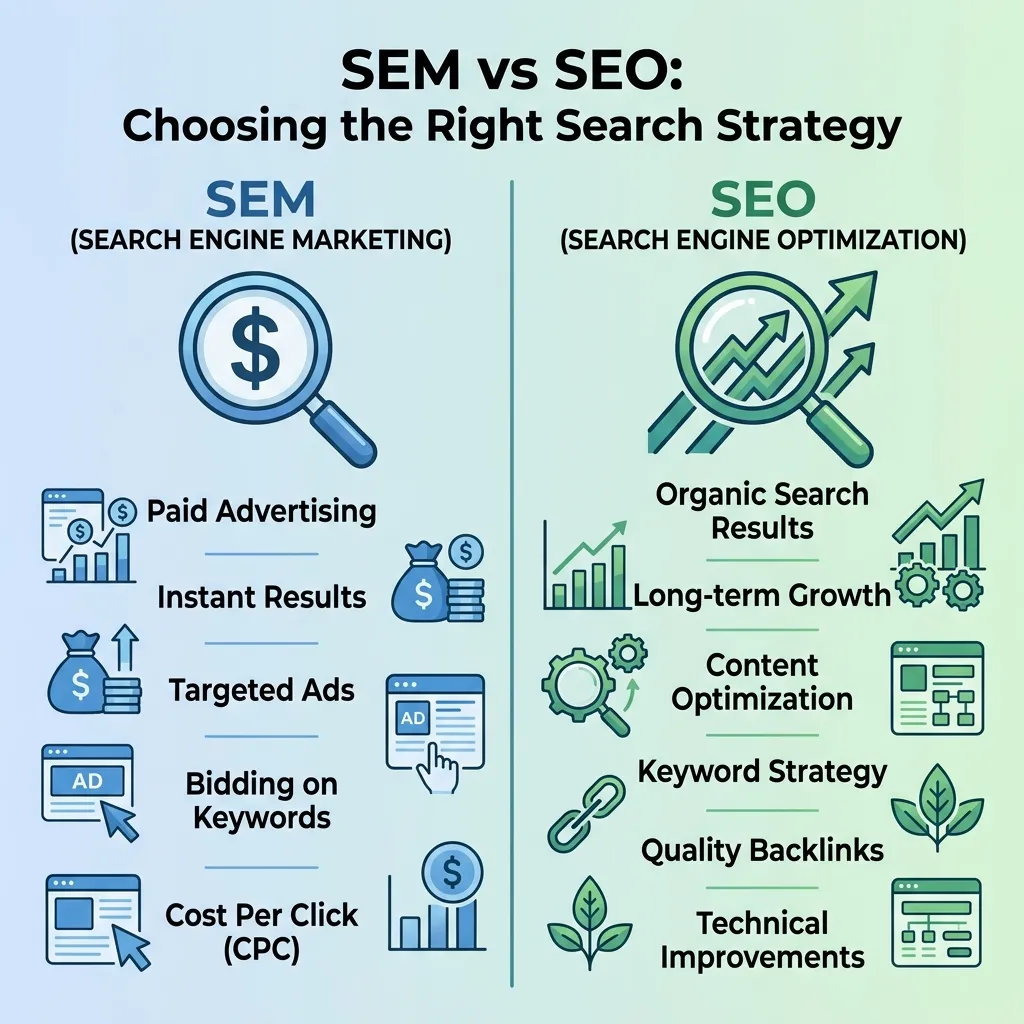 SEM vs SEO Choosing the Right Search Strategy