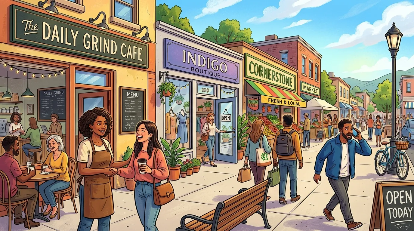 Business owner reviewing local advertising results showing increased phone calls, website leads, and store visits.